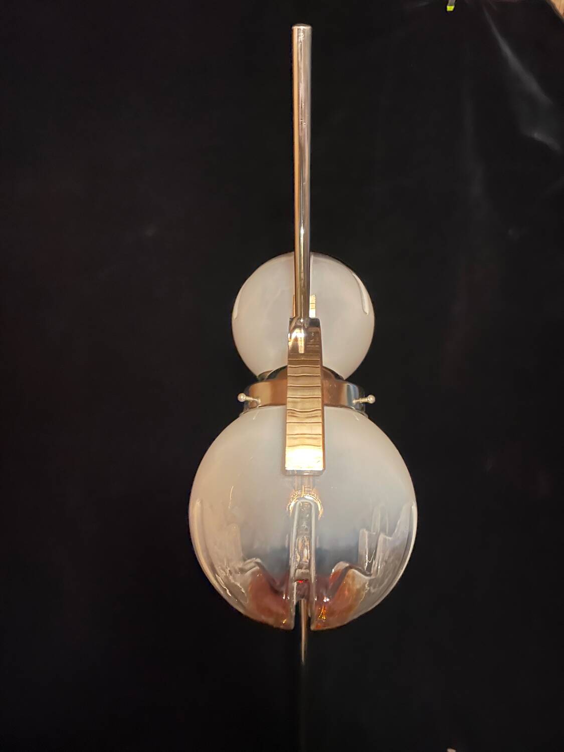 Space Age floor lamp, Murano shade, 1970s.