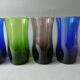 6 blown and pinched glass glasses from the 50s and 60s