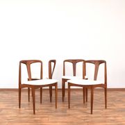 Chaise de Salle à Manger Mid-Century en Teck par Johannes Andersen pour Uldum Møbelfabrik, Danemark, 1960s, Set de 4.