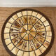 Round coffee table in ceramic and wood in the style of Roger Capron.
