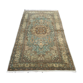 Vintage turkish rug 205x120 cm shabby carpet central anatolian medium