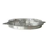 Vintage glass compartment aperitif platter