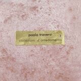 1960s Table Lighter in Murano Frosted Glass by Paolo Traversi. Mad