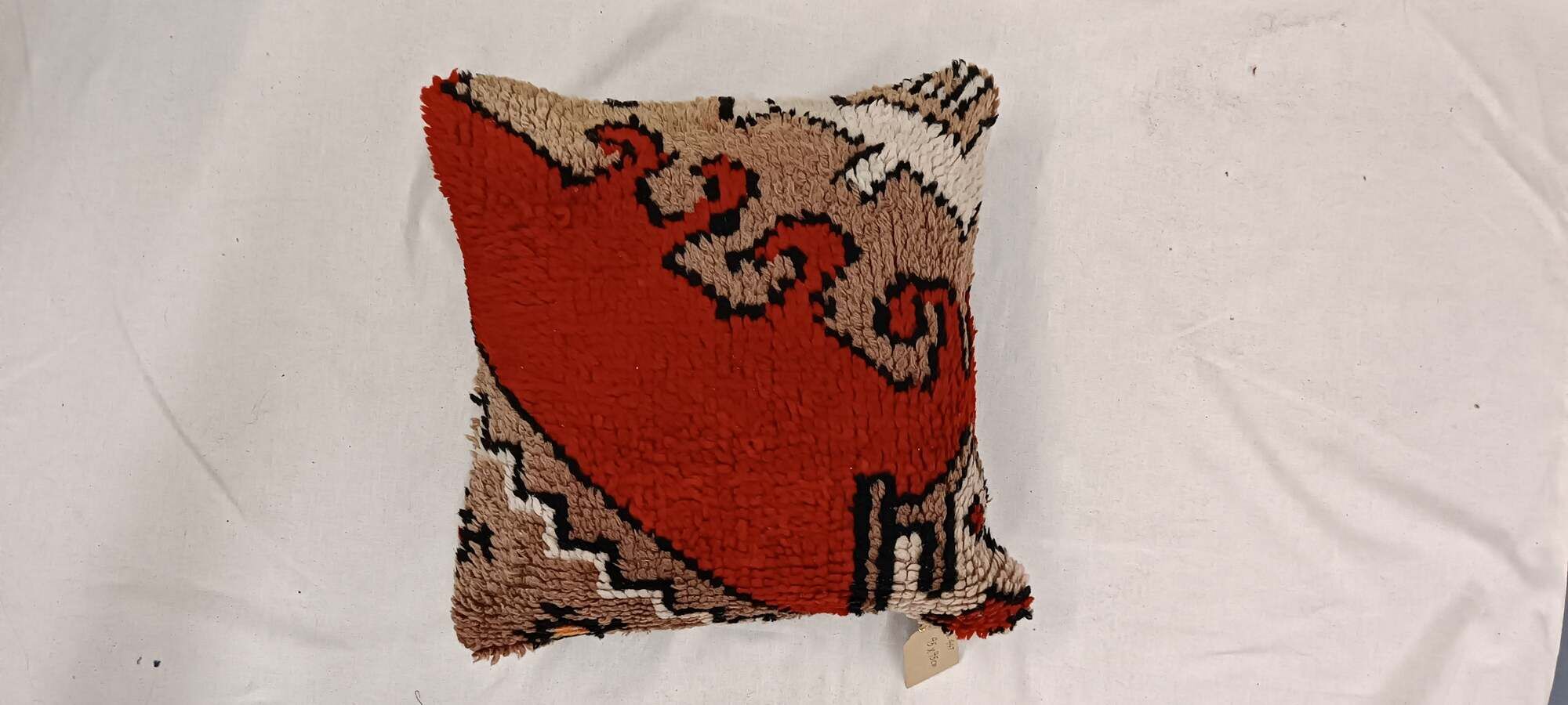 Traditional Red Wool Cushion Cover, Vintage Turkish Kilim Pillow Home Decor