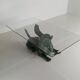 Bronze sphinx table with glass top