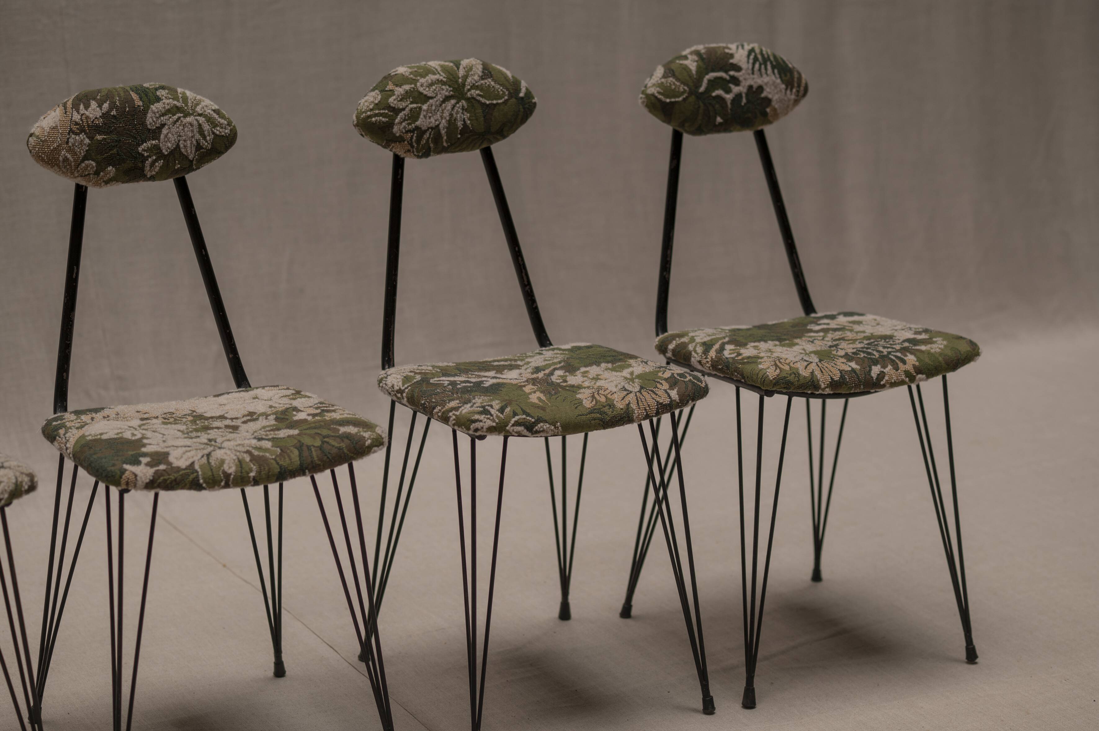 Italian set of mid-century dining chairs, 1960s