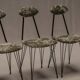 Italian set of mid-century dining chairs, 1960s