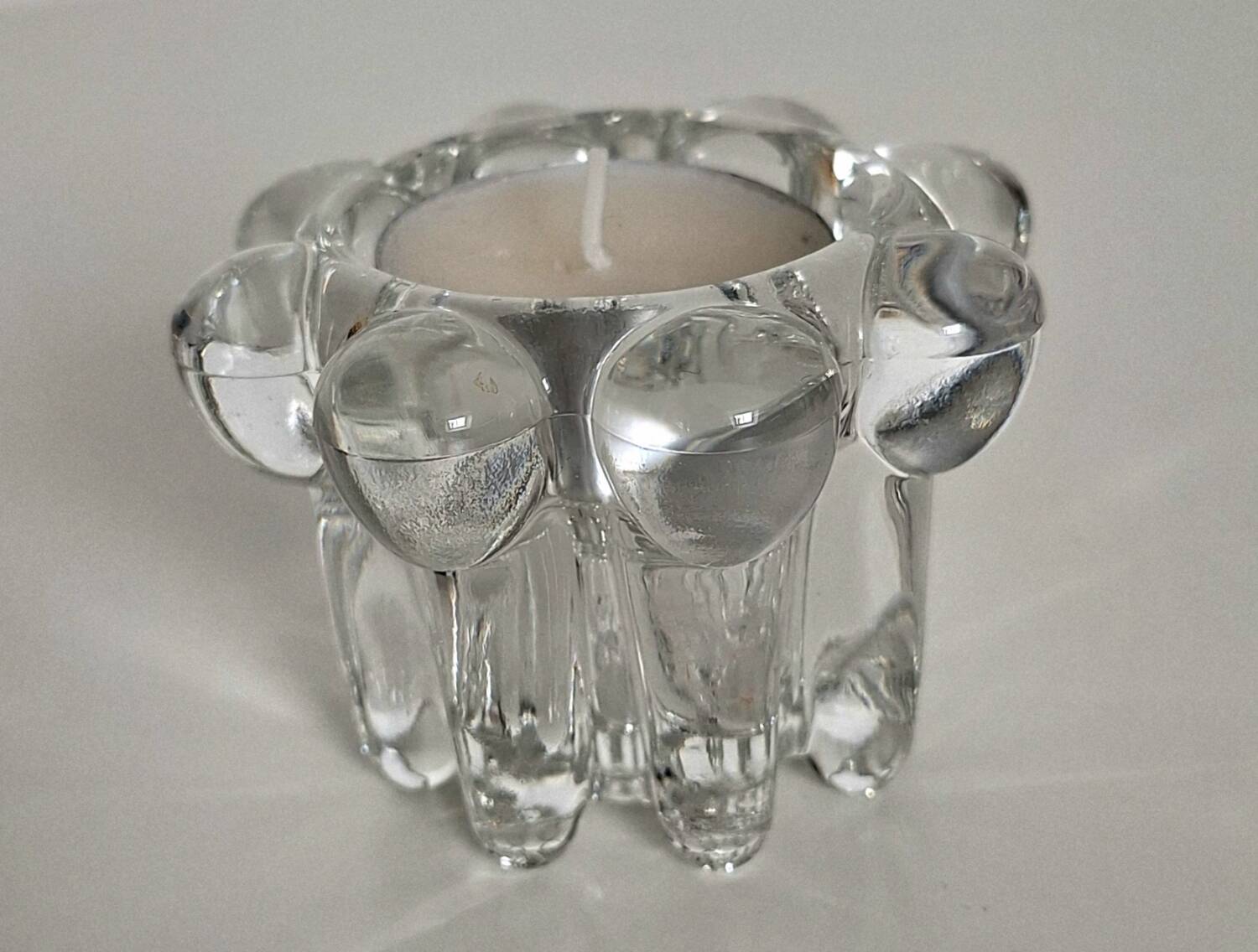 Vintage glass candle holders