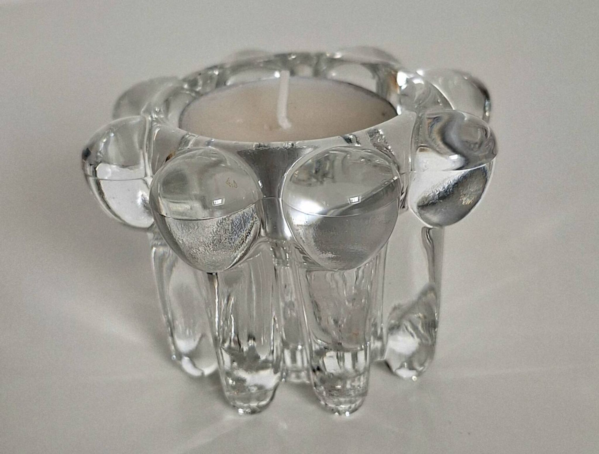 Vintage glass candle holders