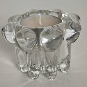 Vintage glass candle holders