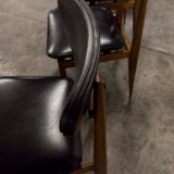 6 Teak chairs with oval back