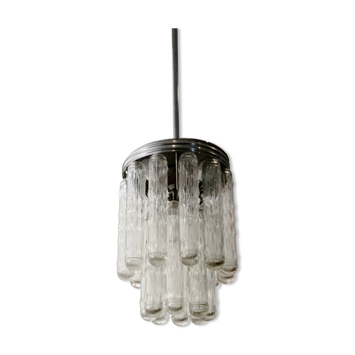 Set of Murano glass light fixtures by Venini 1970s