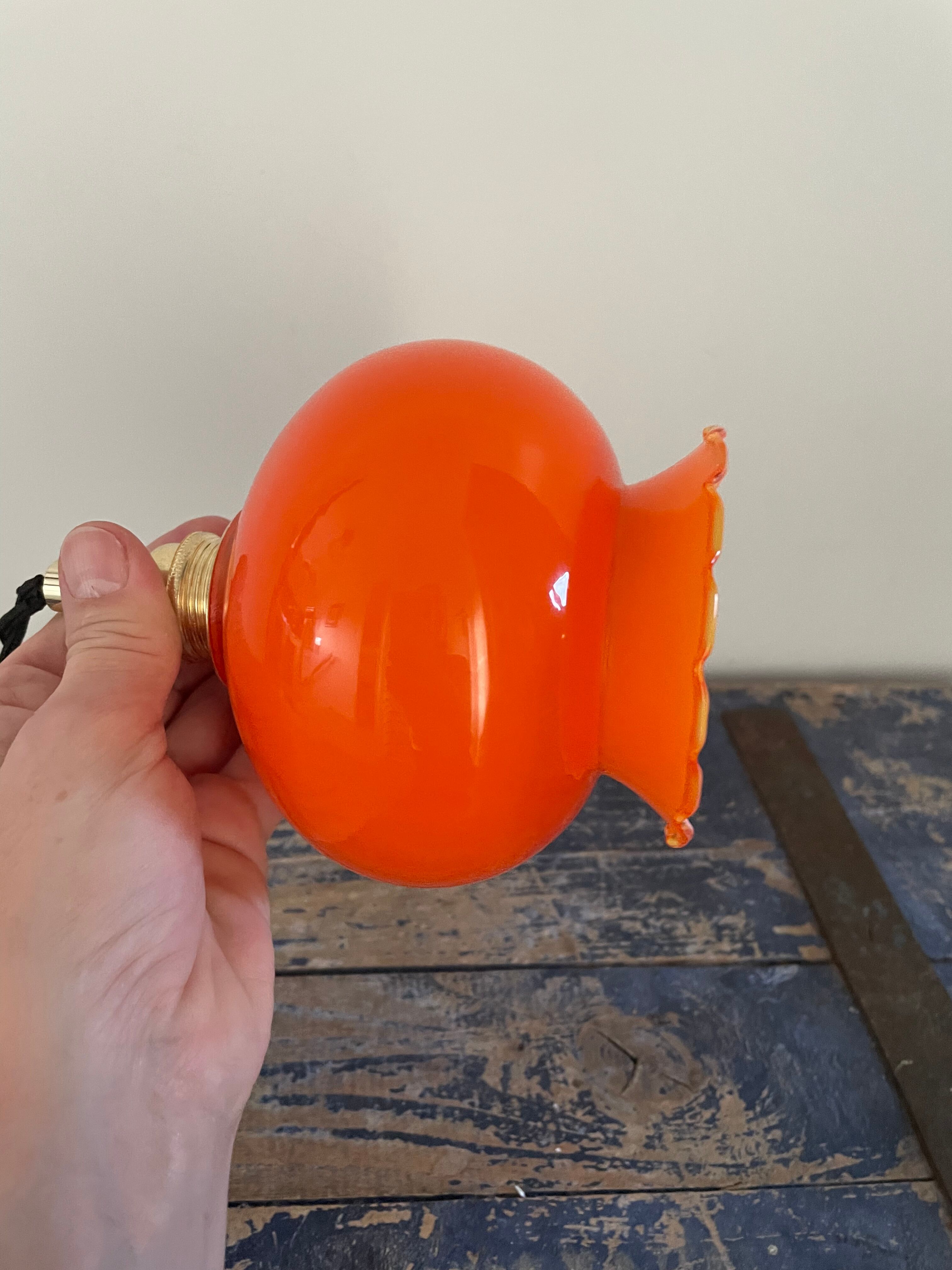 Vintage lamp in orange