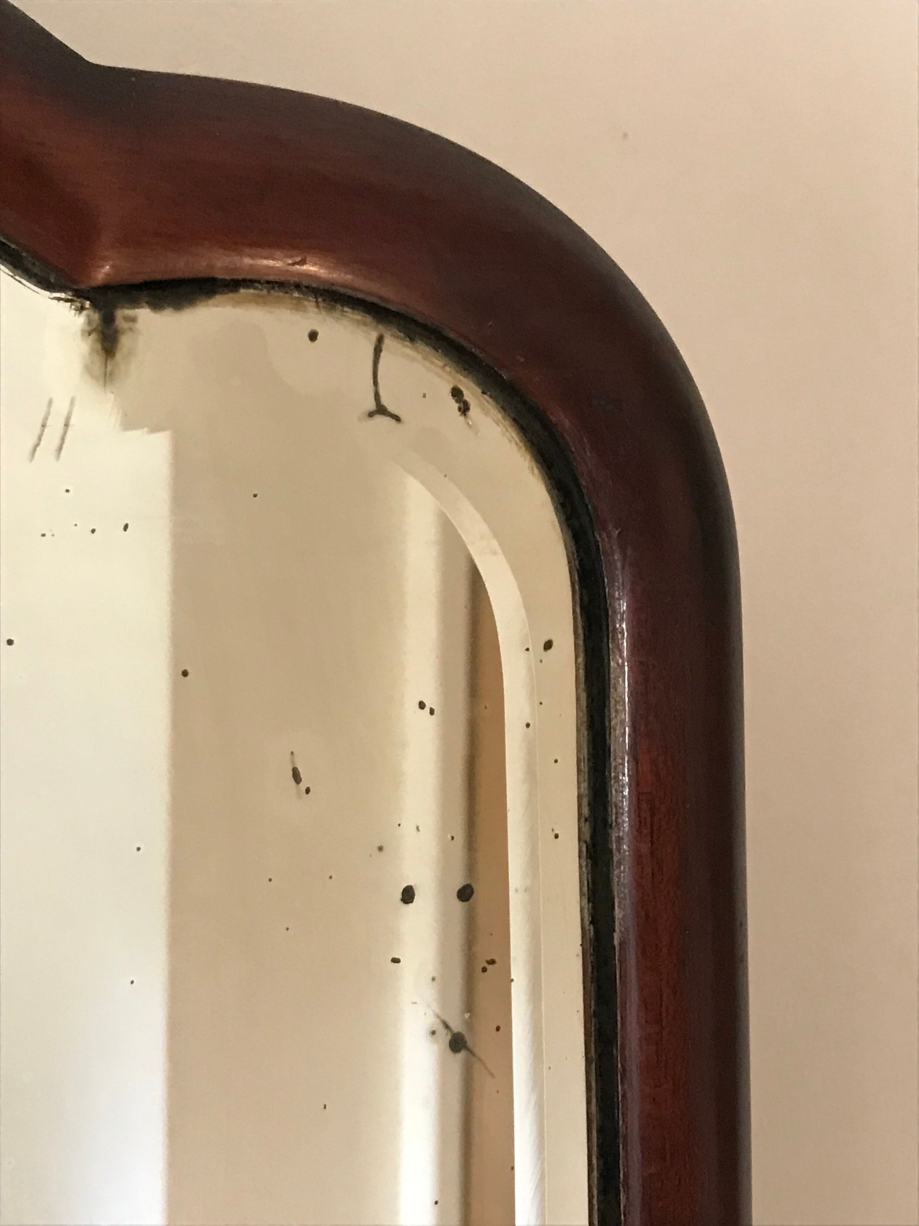 Beveled mahogany mirror, circa 1930