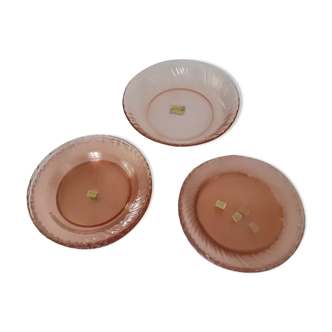 12 plates & 1 dish arcoroc rosaline