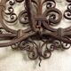 French triple wall sconce in wrought iron, early 20th century.