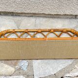 Vintage rattan wall shelf