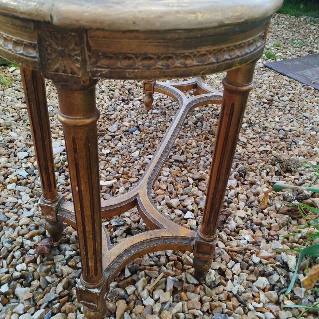 Louis XVI style gilded wood piano bench