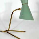 Mid-century Stilnovo brass orientable table or wall lamp from 50s