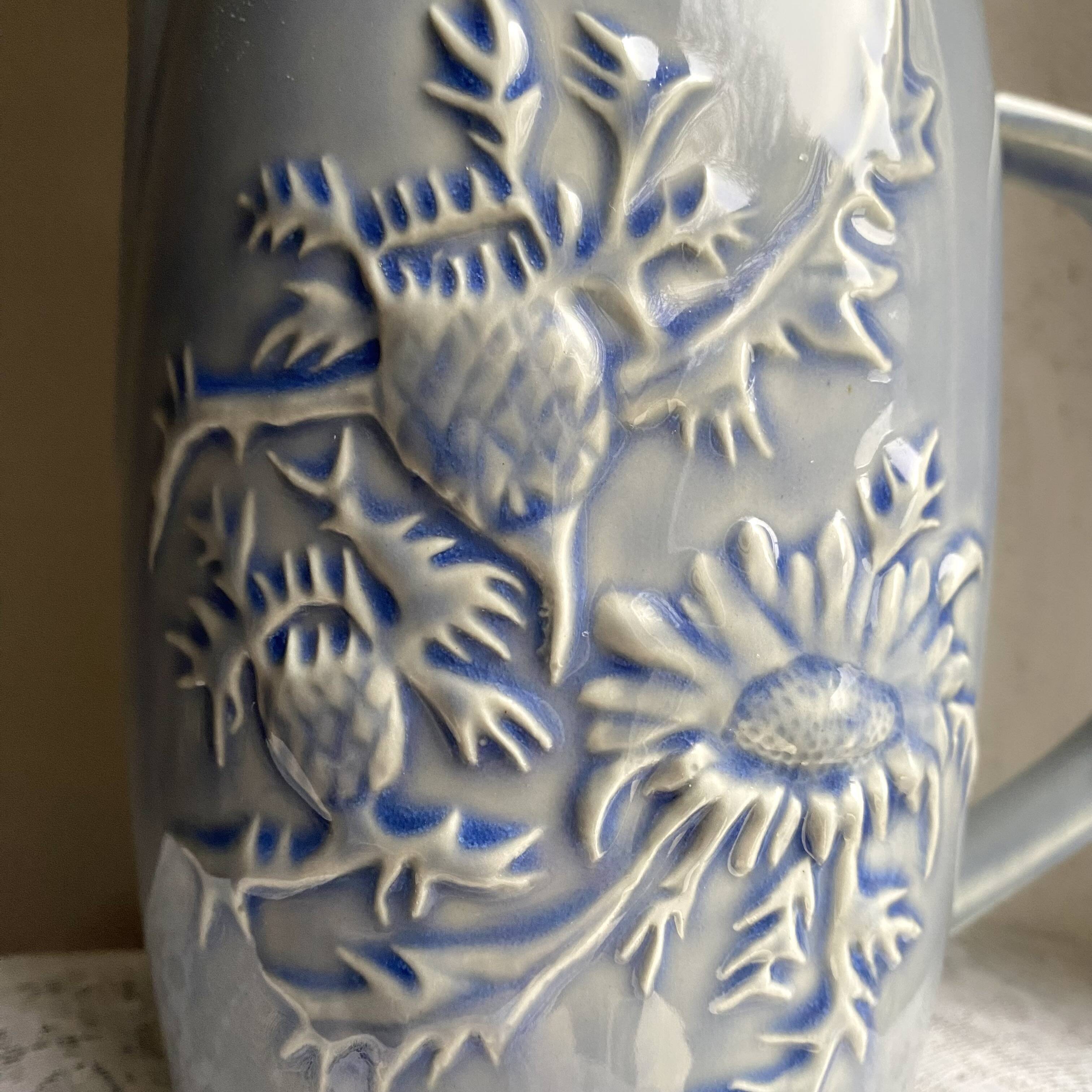 Rhodea Blue Thistle Slip Pitcher