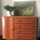 Terracotta vintage chest of drawers