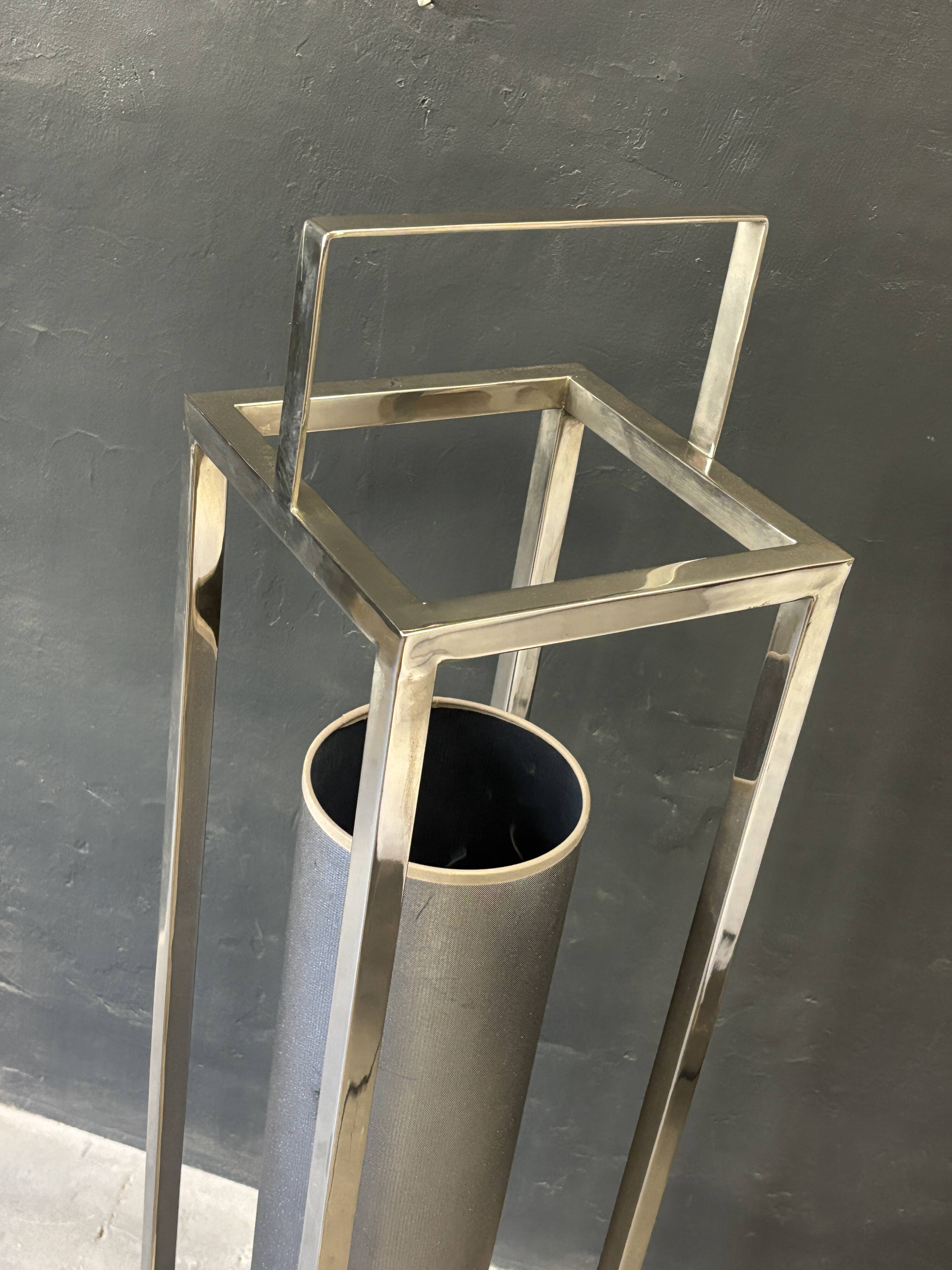 Vintage 80s chrome design floor lamp