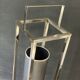 Lampadaire design chromé vintage des années 80