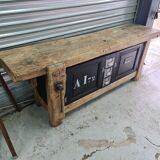 Old oak carpenter's workbench industrial furniture