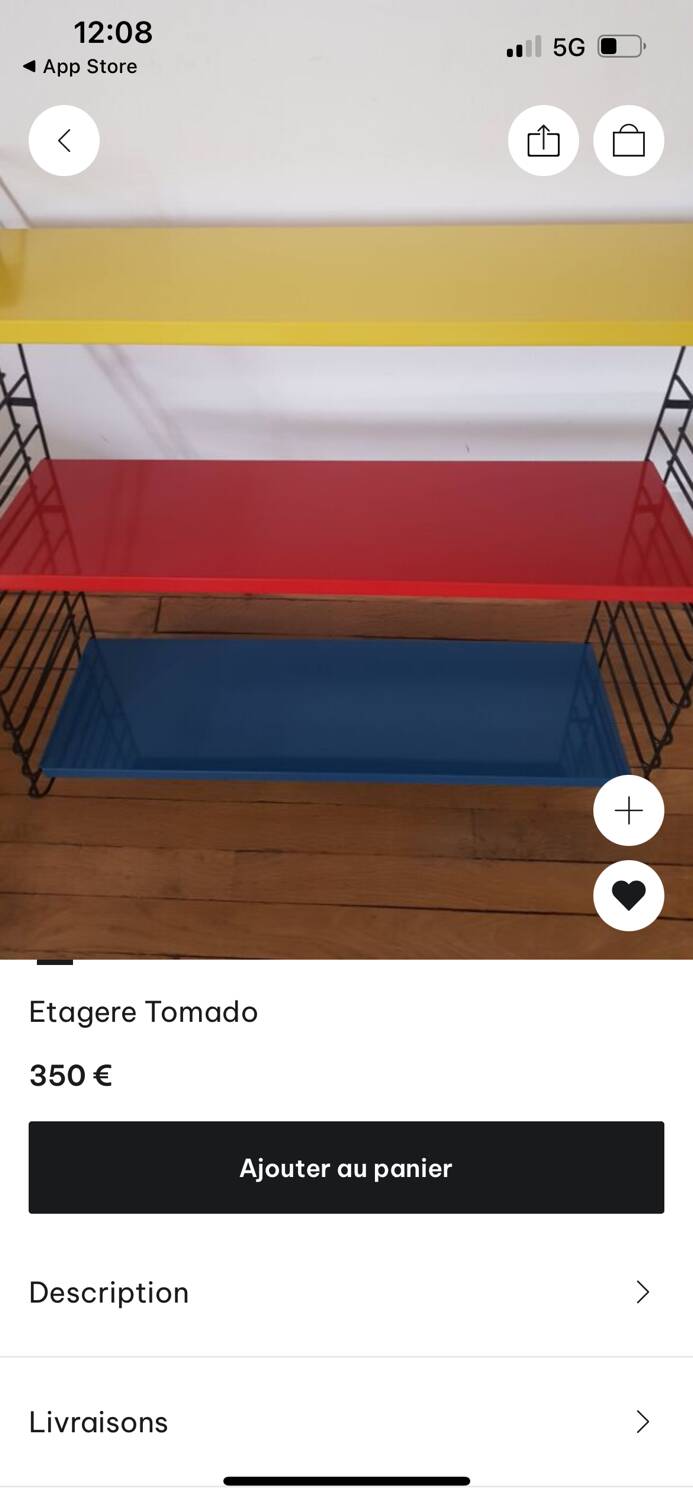 Original Tomado shelf 1960