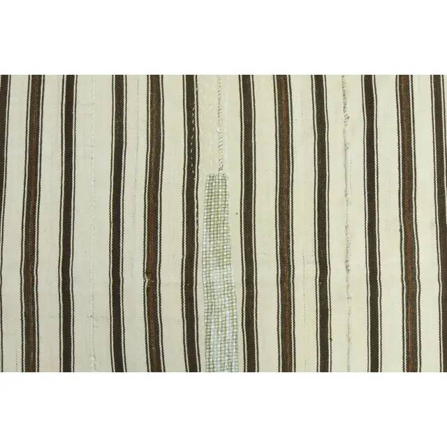 1970s Vintage Turkish Oushak Handmade Wool Cotton Beige Area Rug 150x194