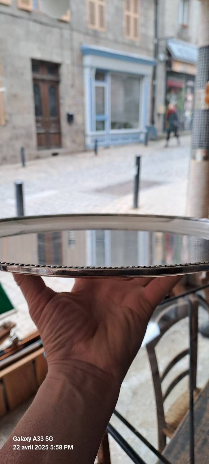 Ercuis pearl silver metal tray