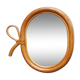 Miroir rotin vintage en forme de pomme