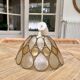 Beige mother-of-pearl "Petals" pendant
