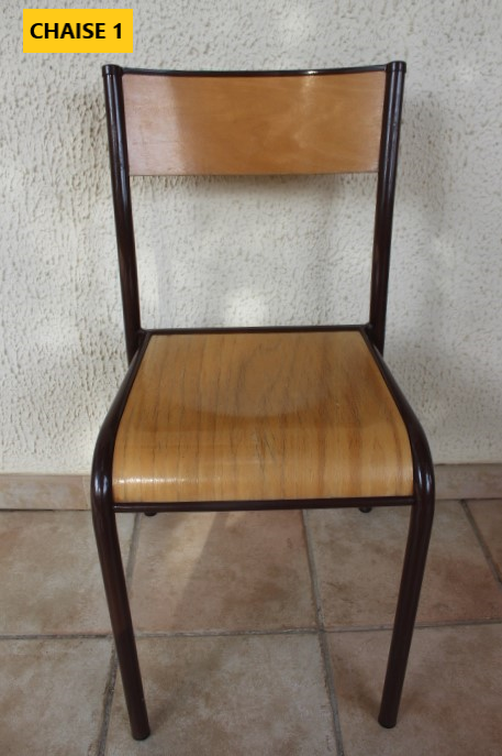 Pair of vintage Mullca school chairs
