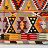 5x7 bold colorful kilim rug, 155x220cm