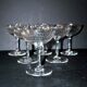 Baccarat set of 6 champagne glasses Nancy in cut crystal organ pipe design 11.5 cm