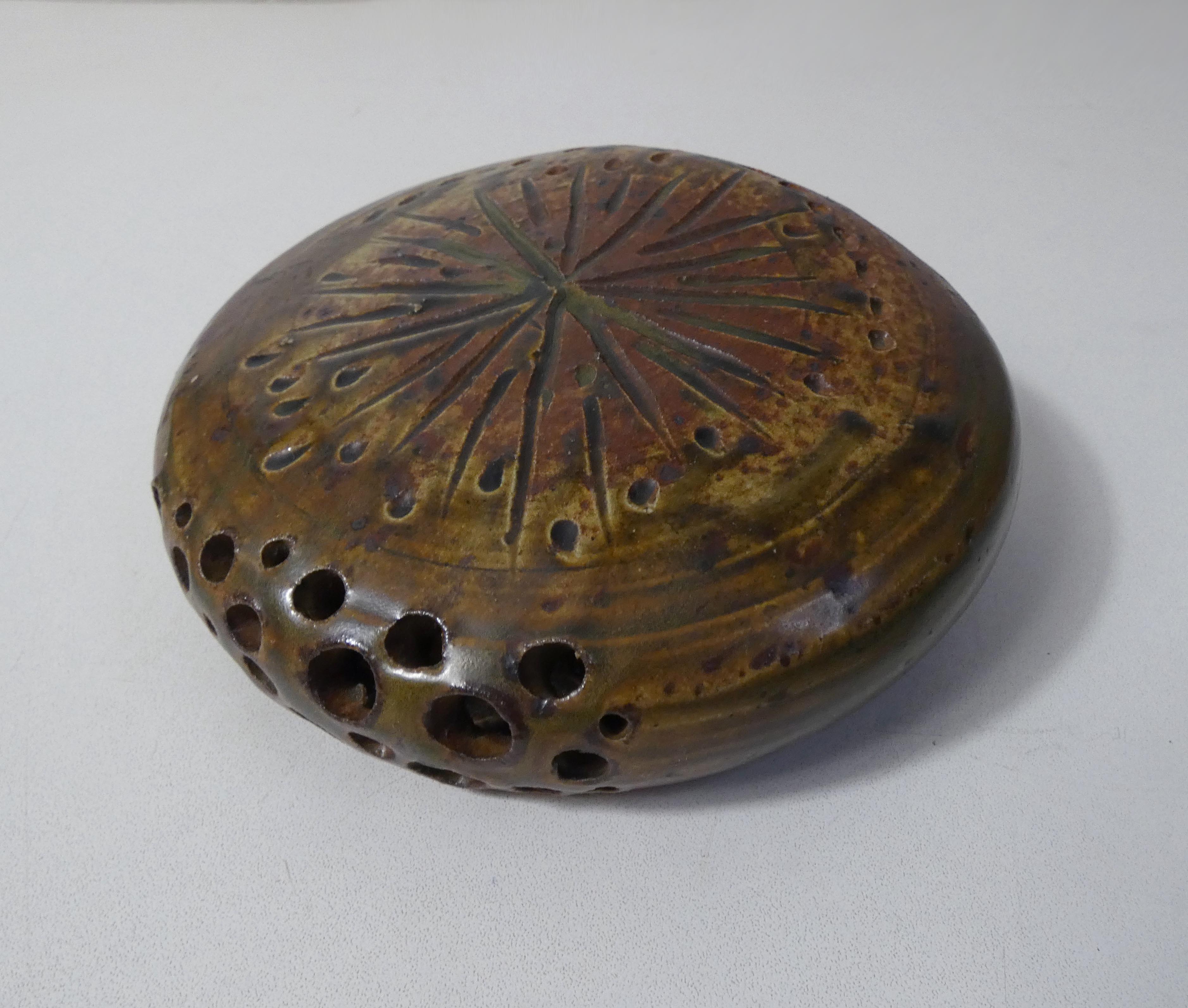 Bouquet stoneware wall vase signed jb