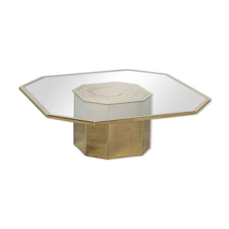 Octagonal coffee table Jenazi Jonckers circa 1980