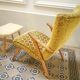 Scandinavian 50 60 years flesh wing lounge chair