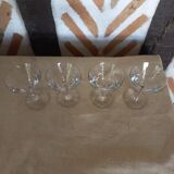 4 old walking glasses