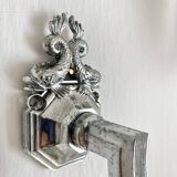 Pair of vintage silver fish wall lights