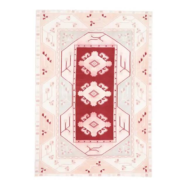 1970s Vintage Turkish Hand-Knotted Wool Cotton Beige Area Rug 190x270