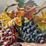 Painting 1909 "Still Life with Nuts and Grapes" Monogram and frame