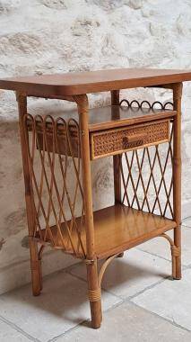 Rattan bedside