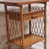 Rattan bedside