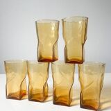 Lot de 6 verres twist ambrés