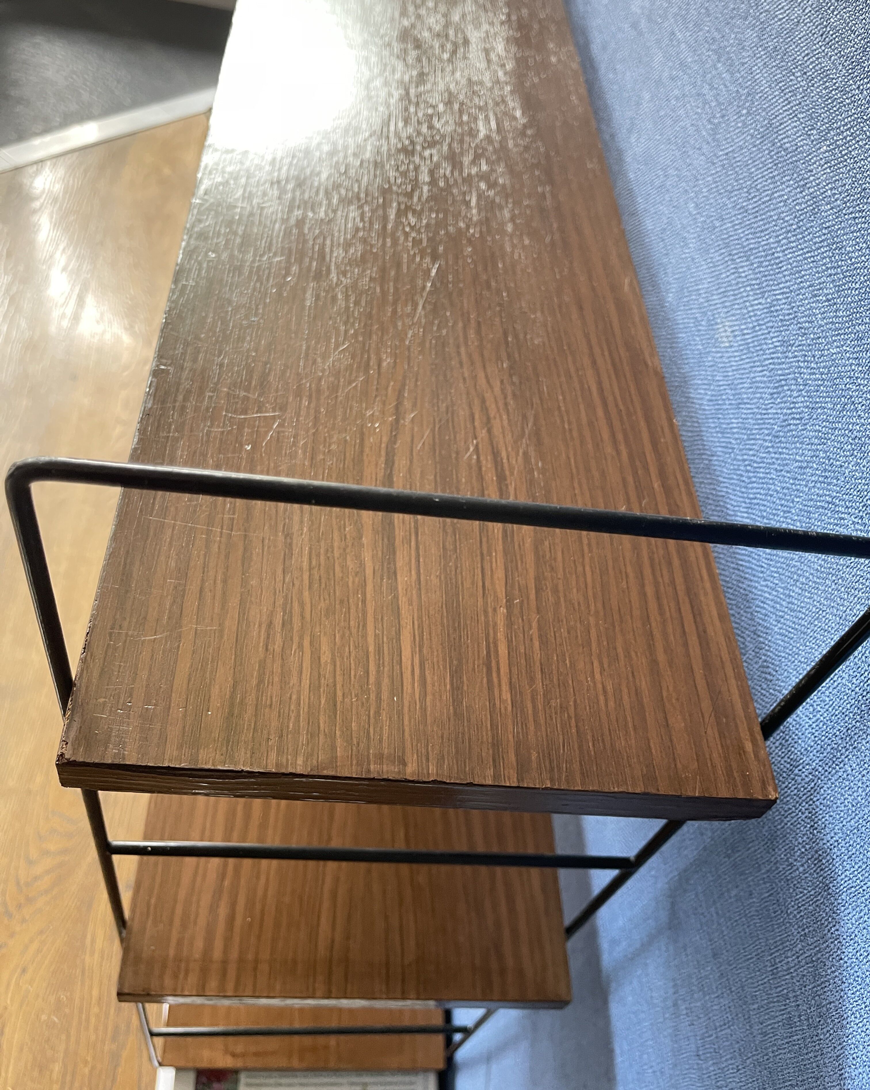 3 teak wall shelves, Nils Strinning 75 cm