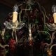 Chandelier glass Murano multicolored Fruits glass Murano Living room Dining room Apples Pears Grape
