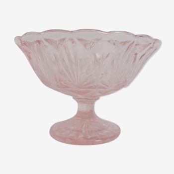 Pink glass fruit cup