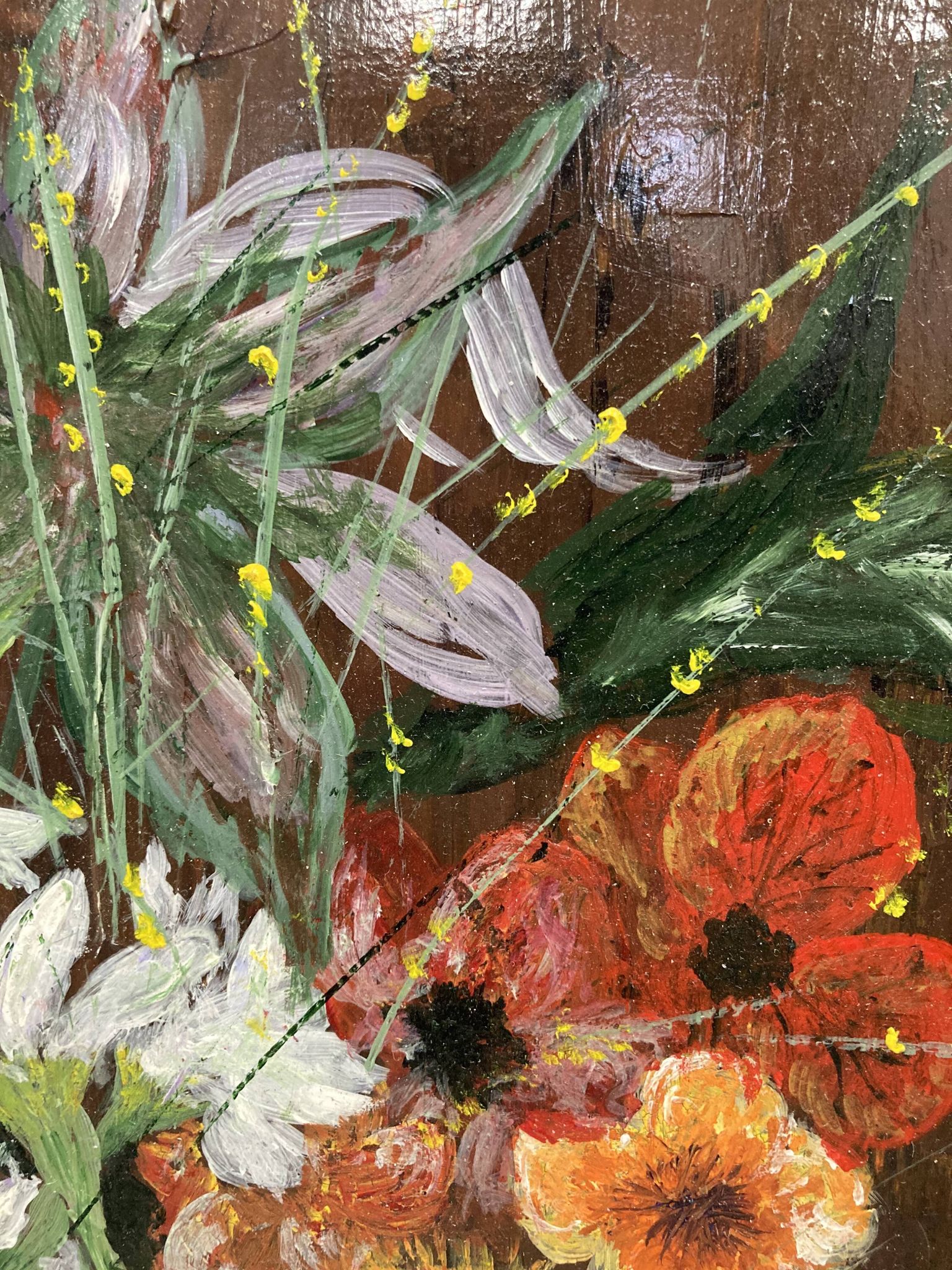 Peinture bouquet vintage